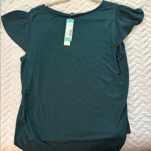 Papermoon Green Flutter Sleeve Ruffled Blouse